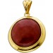 Karneol Anhänger Gold 375 9 Karat rostbrauner Edelstein 6ct