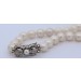 Perlenkette 98cm Weißgold 585 14K Akoyaperlen Antikschmuck 
