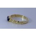 Saphirring Gold 585 14K blauer Edelstein 0.52ct Antikschmuck