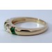Smaragdring Gold 585 14K grüne Edelsteine 0.20ct Brillanten 0.12ct