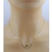 Saphir Collier Gold 750 18K blauer Edelstein Diamanten 0.2ct Antikschmuck