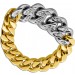 Kettenring Cuban Gold 585 Weißgold 14K Brillanten 0.16ct Iced Out