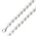 Perlenkette 56cm Akoyaperlen 8-7.8mm Silber 925