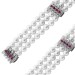 Perlen Armband Weißgold 585 Akoyaperlen rote Rubine Antikschmuck