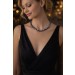 Perlenkette 45cm Biwa Perlen 10-9mm schwarz-anthrazit-pink-violett