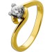 Solitärring Gold 750 18K Brillant 0.20ct Lupenrein