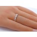 Solitärring Weißgold 585 14K Brillant 0.10ct Lupenrein