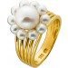 Perlenring Gold 585 14K Akoyaperlen Antikschmuck