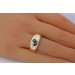 Saphirring Gold 585 14K blauer Edelstein Brillanten 0.10ct