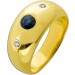 Saphirring Gold 585 14K blauer Edelstein Brillanten 0.10ct