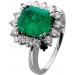 Smaragdring Weißgold 750 18K Edelstein Doublette Brillanten 0.75ct