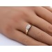 Solitärring Gold 585 14K Brillant 0.04ct Antikschmuck