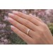Solitärring Gold 585 14K Brillant 0.04ct Antikschmuck