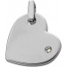 Herz Anhänger Weissgold 585 14 Karat Brillant 0.02ct