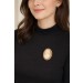 Kamee Achat Edelsteinbrosche Gold 500 12K Antikschmuck