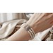 Perlenarmband Silber 925 Akoyaperlen Antikschmuck