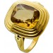 Citrinring Gold 333 8K honiggelber Edelstein Antikschmuck