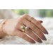 Perlenring Gold 585 14K Tahitipierlen Brillanten 0.80ct Lupenrein