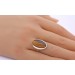 Tigerauge Ring Gold 333 8K braun golderner Edelstein Antikschmuck