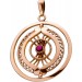 Rubin Anhänger Gold 333 8K roter Edelstein Antikschmuck 