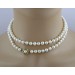 Perlenkette 80cm Gold 585 14K Akoyaperlen 7-6.5mm