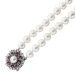 Perlenkette Akoyaperlen rote Rubine 0.80ct Weißgold 585 14K