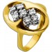 Diamantring Gold 750 18K Brillanten 0.56ct Lupenrein Antikschmuck