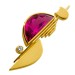 Omegareif  Gold 750 18K pinker Rubellit 9.5ct Brillant 0.18ct