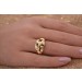 Diamantring Gold 333 8K Diamanten 0.035ct Antikschmuck