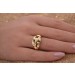 Diamantring Gold 333 8K Diamanten 0.035ct Antikschmuck