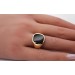 Onyx Siegelring Gold 585 14K tiefschwarzem Onyx Edelstein 5.40ct