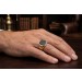 Onyx Siegelring Gold 585 14K tiefschwarzem Onyx Edelstein 5.40ct