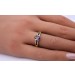Tansanitring Gold 375 9K lila Tansanit blaue Saphire Antikschmuck