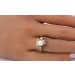 Perlenring Gold 585 14K Akoyaperle Brillanten 0.06ct Antikschmuck