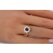 Saphirring Gold 750 18K blauer Saphir 1ct Brillanten 0.80ct