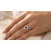 Saphirring Gold 750 18K blauer Saphir 1.2ct Brillanten 0.68ct