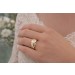Brillantring Gold 750 Brillanten 0.09ct Weißgold 18K Antikschmuck