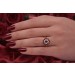 Granatring Gold 585 14K rote Almandine Granate Orientperlen Antikschmuck