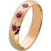 Rubinring Rosegold 585 14K rote Rubin Edelsteine 0.30ct Antikschmuck