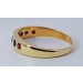 Rubinring Gelbgold 585 14K rote Rubine blaue Saphire 0.70ct.