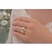 Saphirring Gelbgold 18k 750 blauer Saphir 0.30ct Diamanten 0.10ct