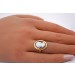 Gemmen Ring Gold 750 18K brauner Achat Frauenkopfbüste Antikschmuck