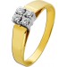 Brillantring Gold 585 14K Brillanten 0.12ct Antikschmuck
