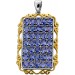 Tansanit Anhänger Silber 925 vergoldet blaue Tansanit Edelsteine 7ct 