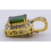 Brillant Anhänger Gold 585 14K grüner Turmalin 2.5ct Diamanten 0.50ct
