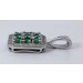 Topas Anhänger Silber 925 grüne Smaragde 0.80ct weiße Topase 0.24ct