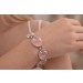 Rosenquarz Armband Silber 925 5 pastell rosa Rosenquarz Edelsteine 142ct 