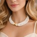 Perlenkette Süßwasserperlen 4.3mm Gold 750 18K