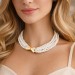 Perlenkette Süßwasserperlen 4.3mm Gold 750 18K