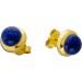Lapislazuli Ohrstecker Gold 585 14K azurblaue Lapislazuli Edelsteine 6ct